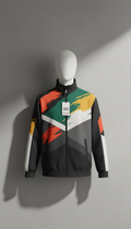 Statement Graphic Jacket With Embroidered Back