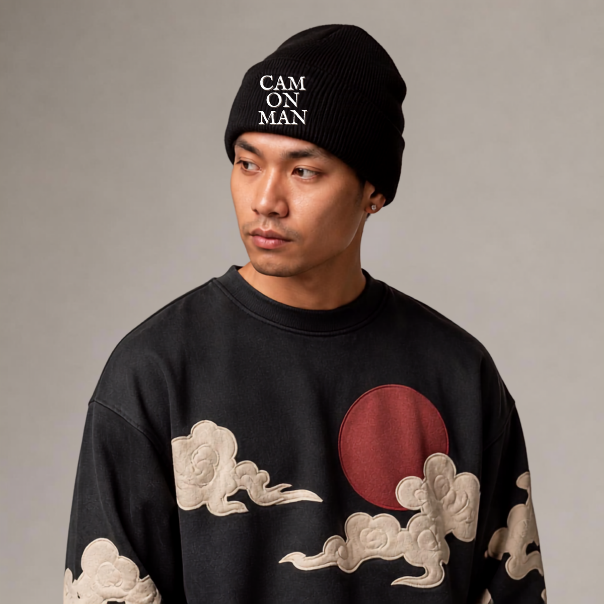 Camonman Beanie Bonnet Black